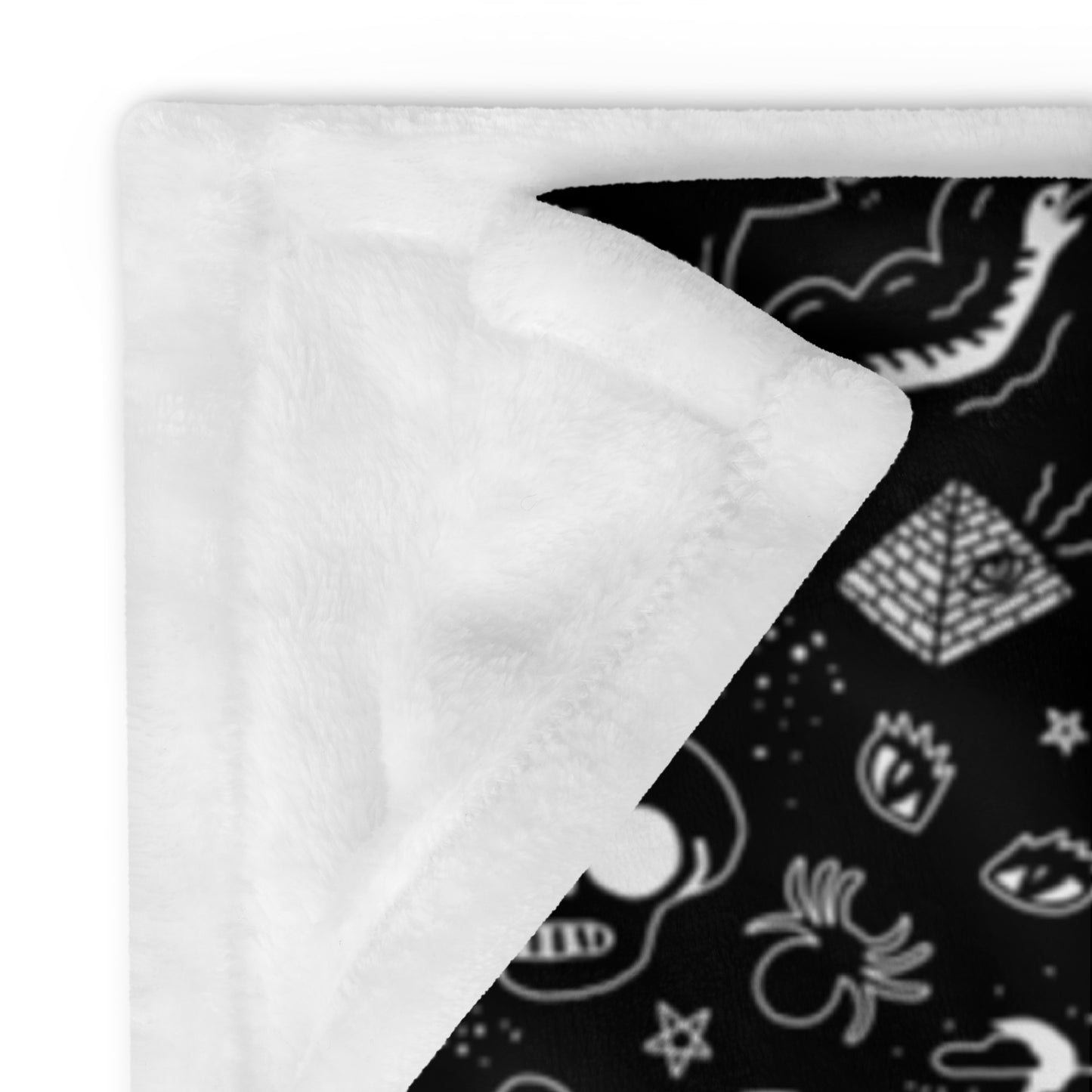 Mythical Black Throw Blanket