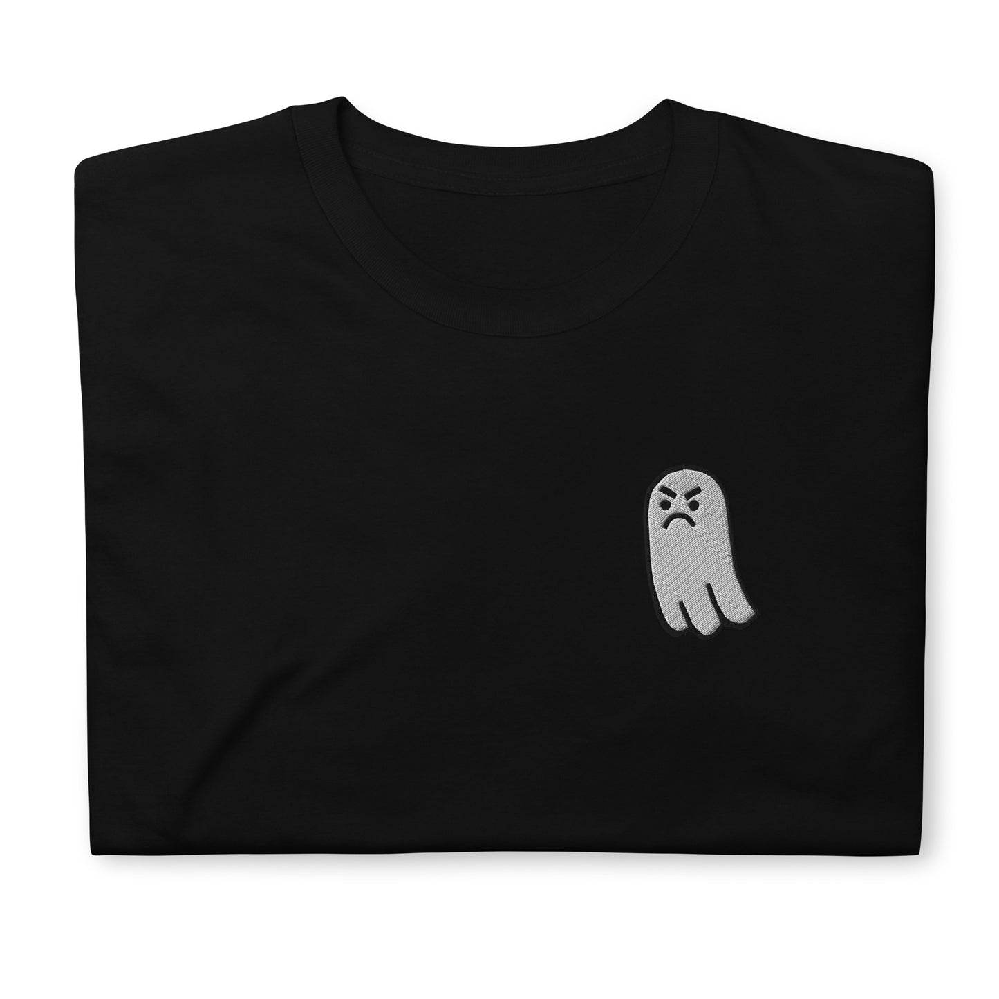 Embroidered Grumpy Ghost Logo Tee