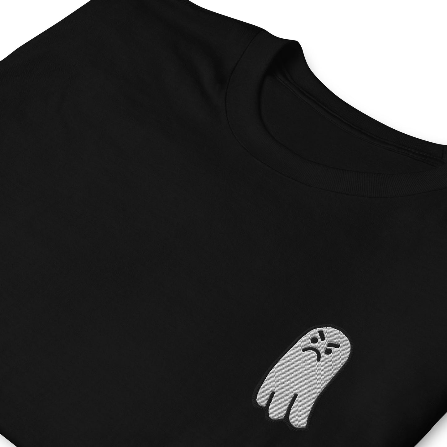 Embroidered Grumpy Ghost Logo Tee
