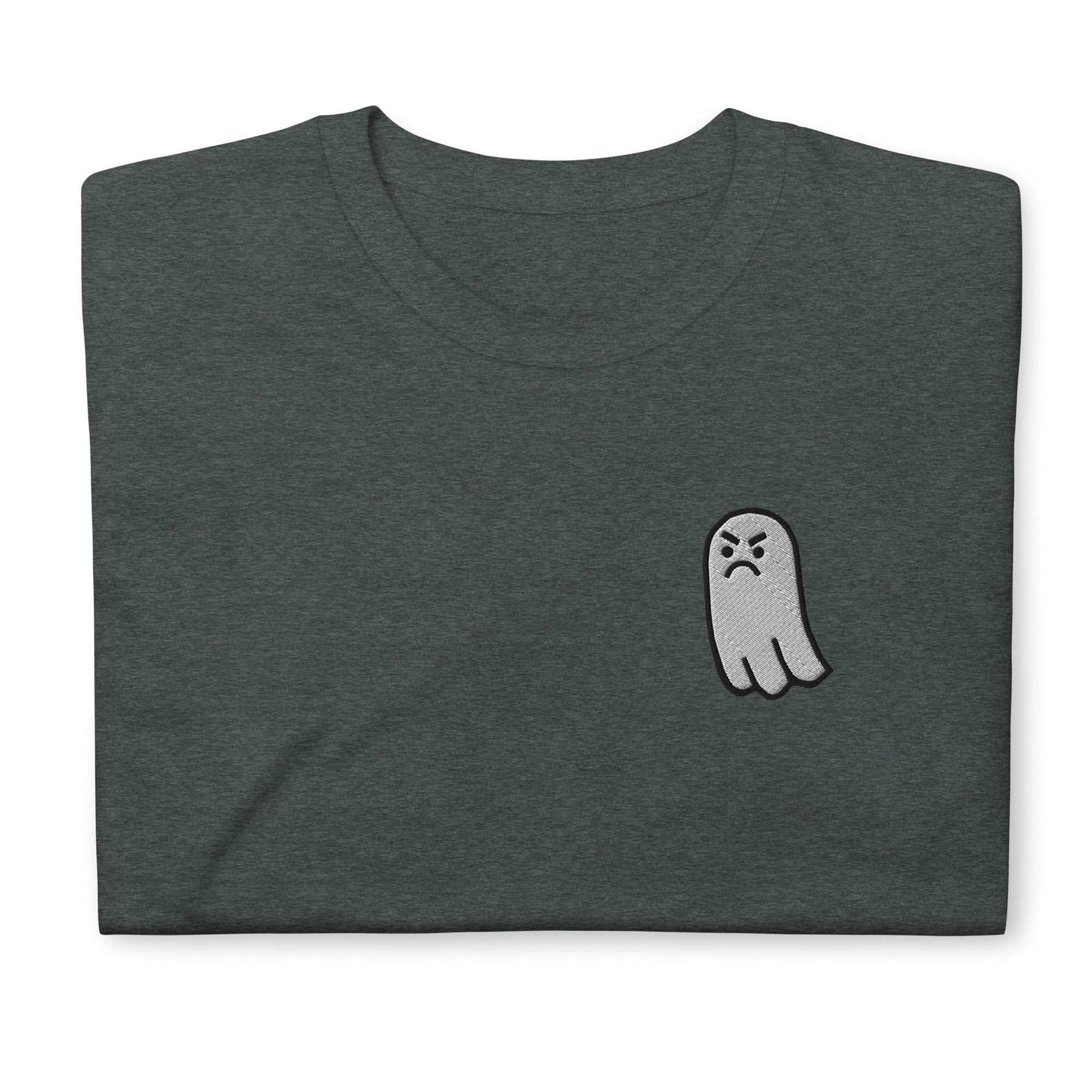 Embroidered Grumpy Ghost Logo Tee