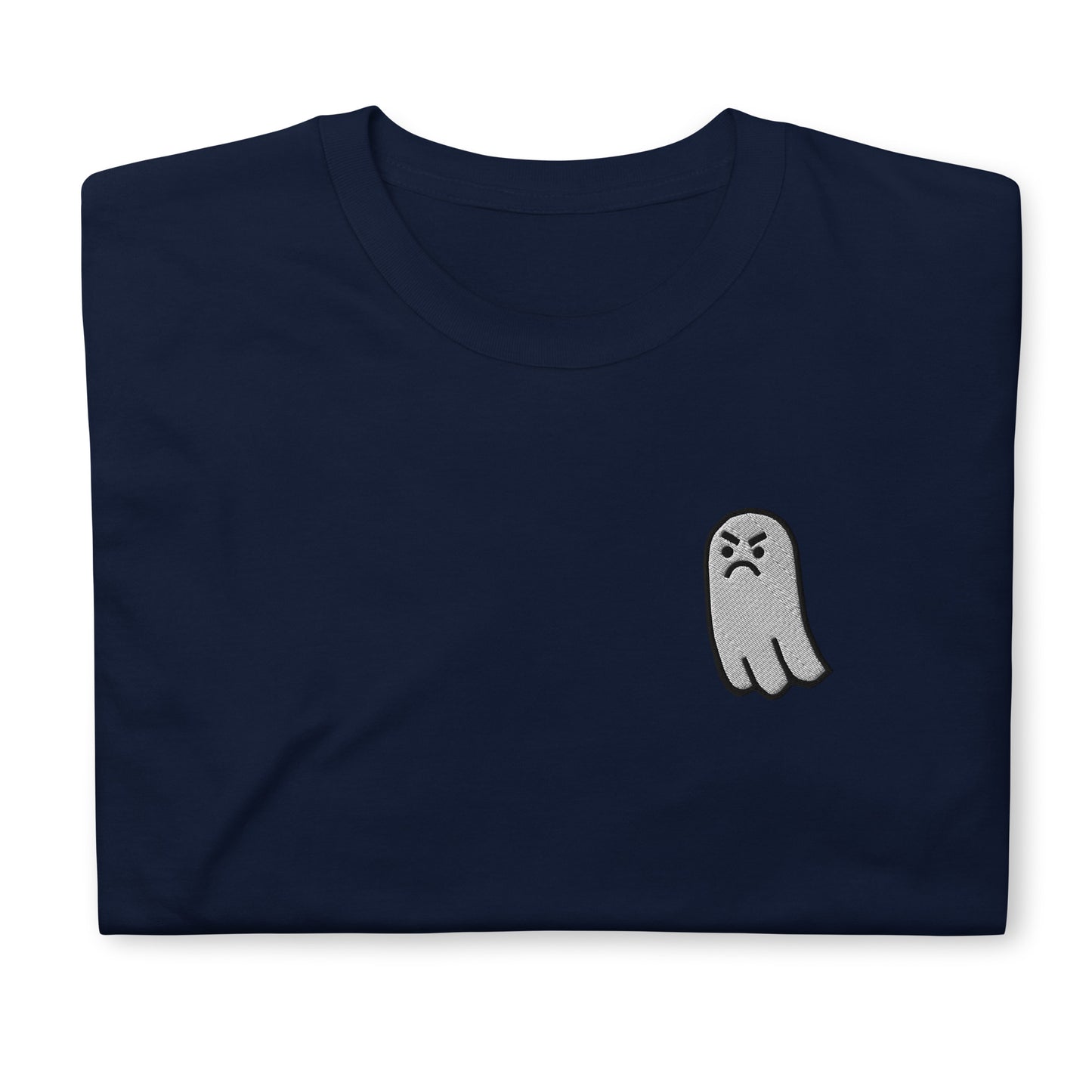 Embroidered Grumpy Ghost Logo Tee