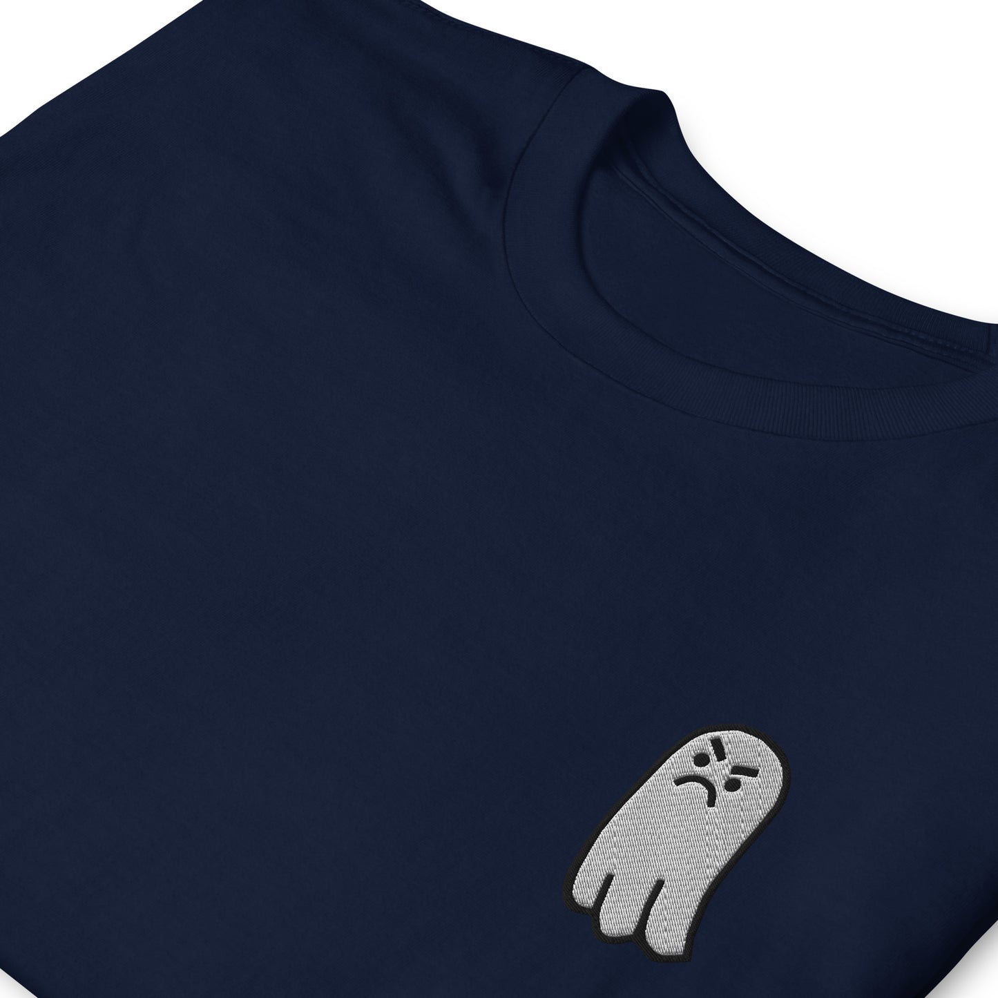 Embroidered Grumpy Ghost Logo Tee