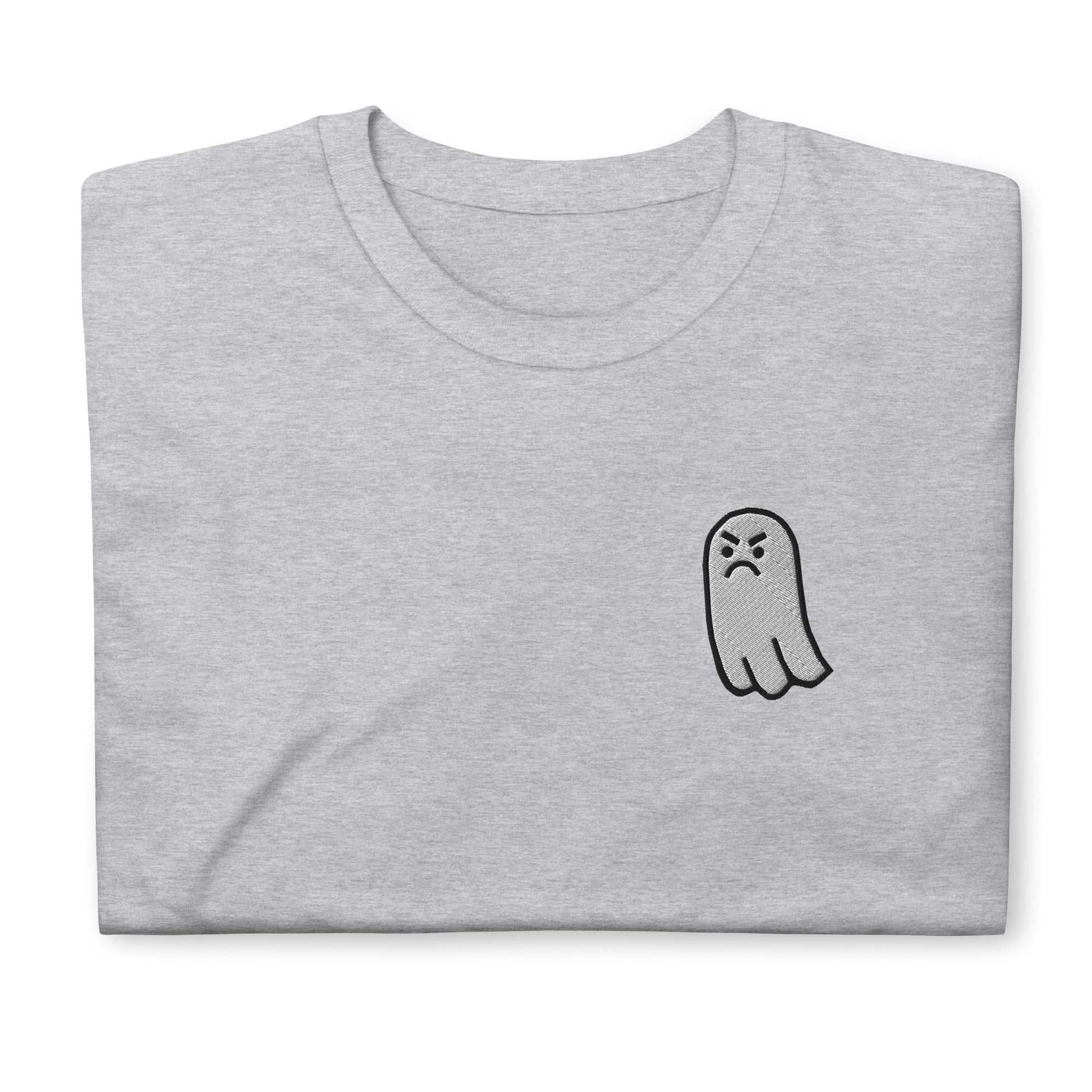 Embroidered Grumpy Ghost Logo Tee