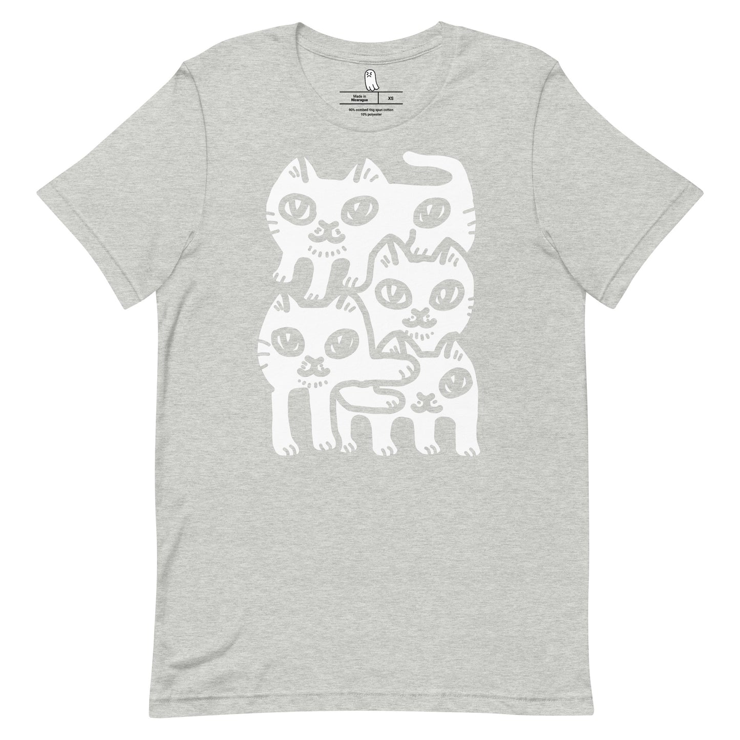 Deconstructed Cat Shirt - White