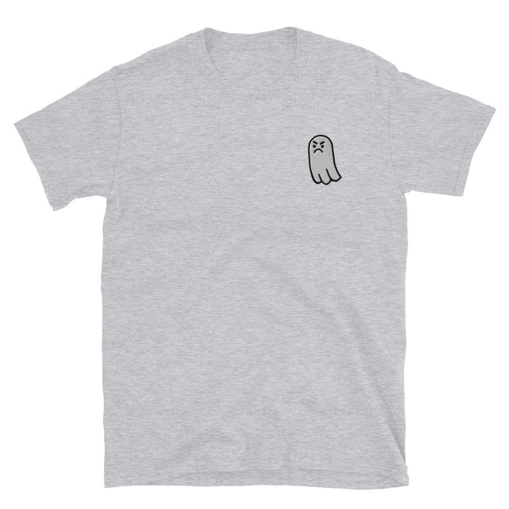Embroidered Grumpy Ghost Logo Tee