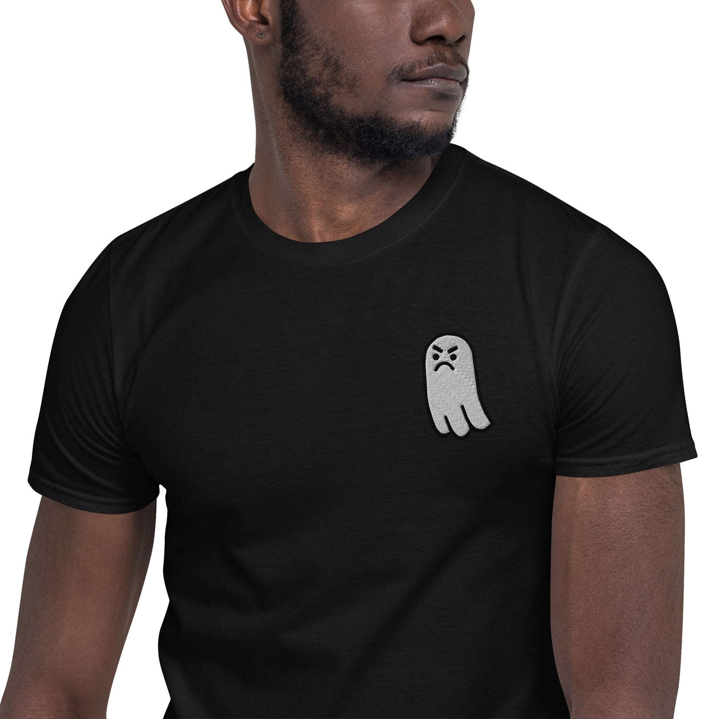 Embroidered Grumpy Ghost Logo Tee