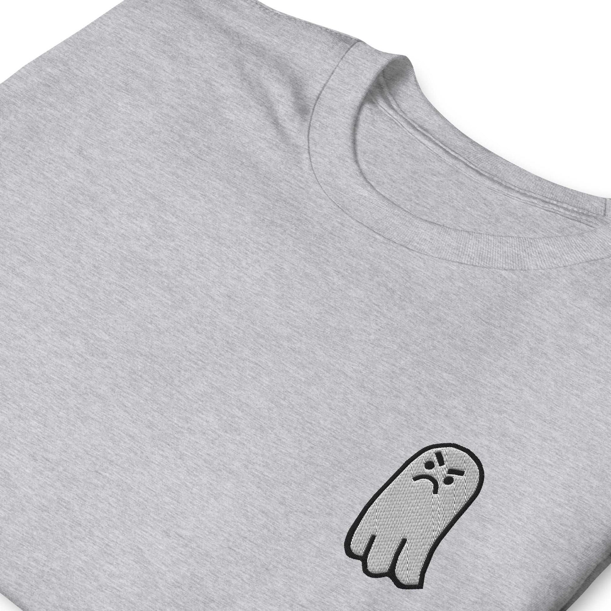 Embroidered Grumpy Ghost Logo Tee