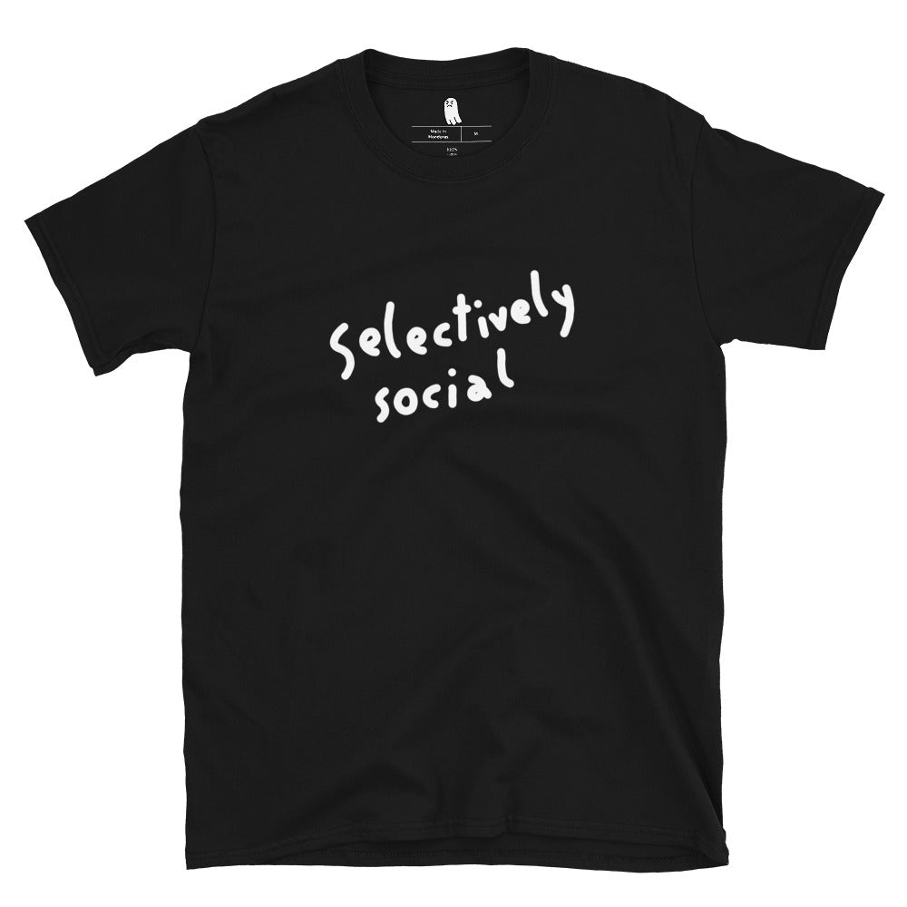 Selectively Social tee